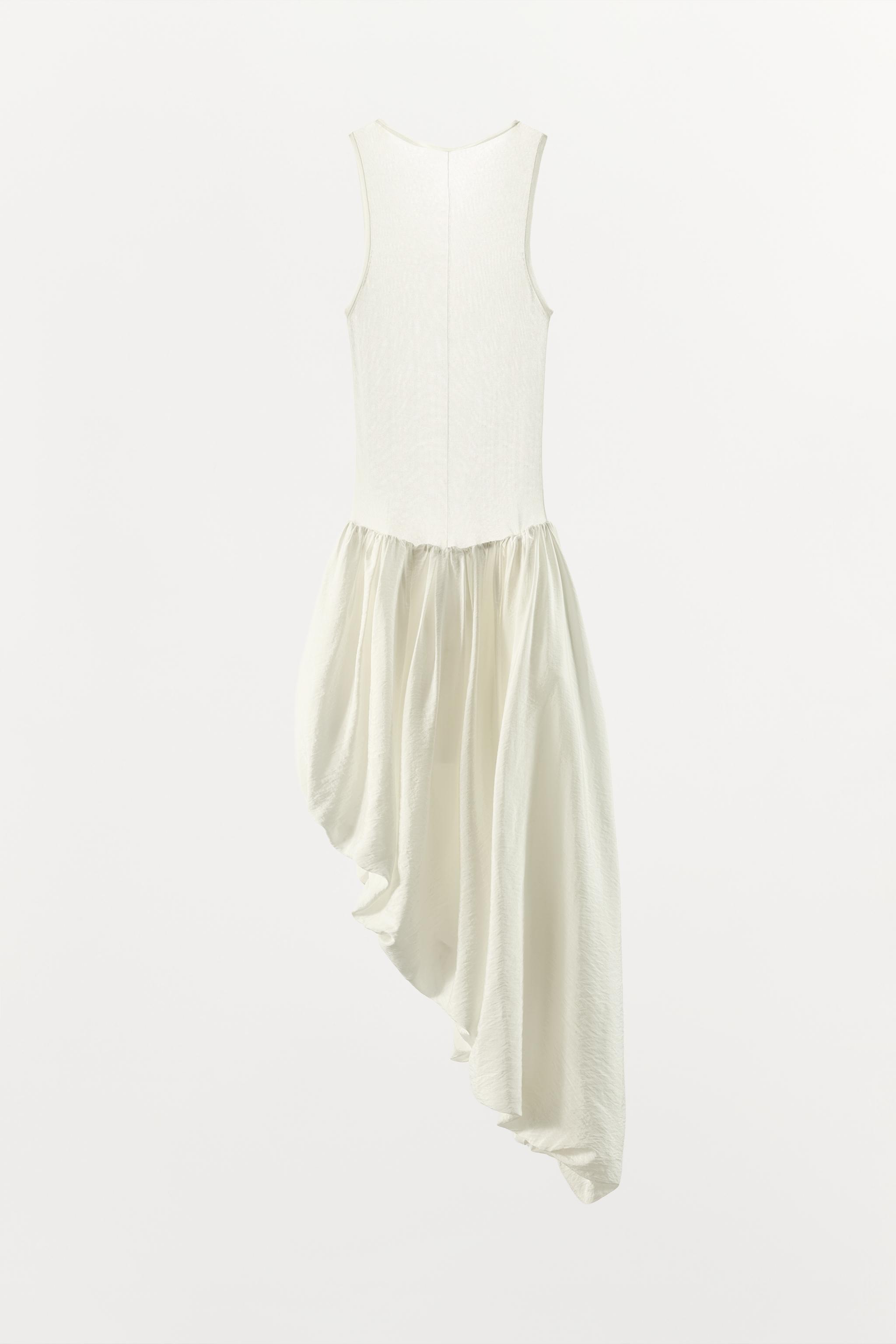 ASYMMETRIC COMBINED KNIT DRESS